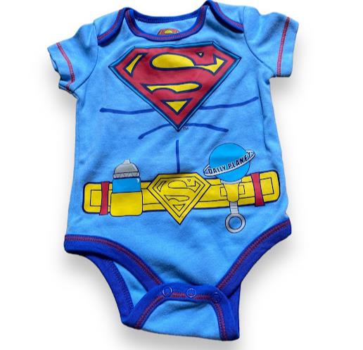 Superman Baby Boys Daily Planet One Piece Blue (Size: 0-3M)