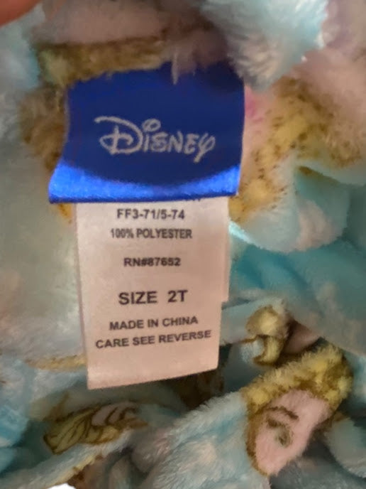 Frozen Disney Girls Elisa Fleece Robe Blue/Yellow (Size: 2T)