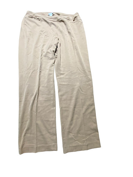 Draper's & Damon's Women's Comfort Stretch Pull On Pants Beige (Size: 1X)