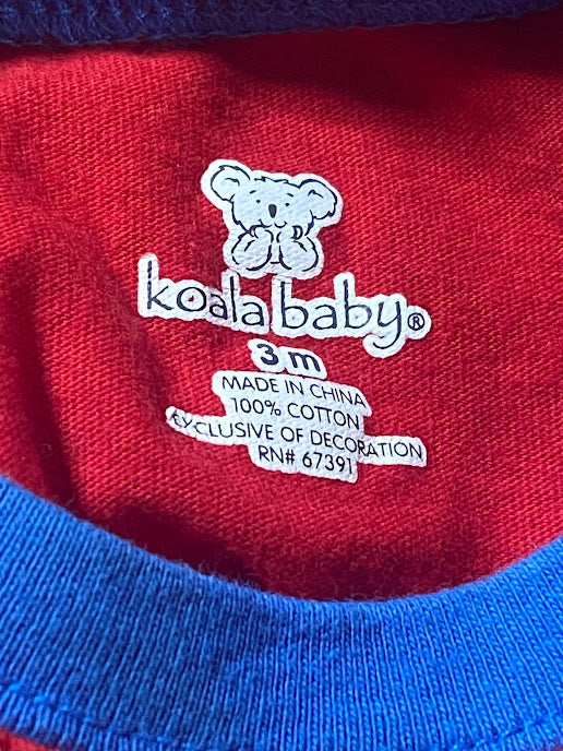 Koala Baby Boys "Daddy's Is My Hero" Short Sleeve One Piece Red (Size: 3M)