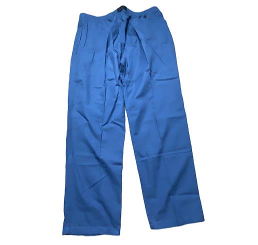 Sportif Men's Cotton Elastic Waist Belt Straight Pants Lapis Blue (Size: XL) NWT