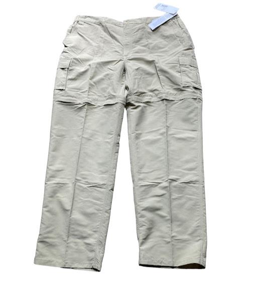 Sportif Men's Nylon Elastic Waist Zip-Off Cargo Pants Beige (Size: 42 x 32) NWT