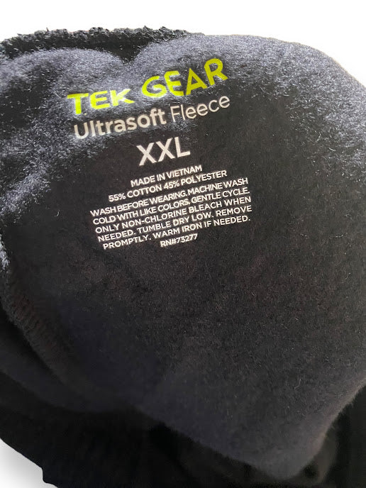 Tek Gear Men's Ultra Soft Fleece Active Sweatpants Black (Size: XXL)