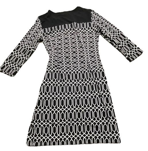 New York & Co Women's Stretch Dress Black/White (Size: M)