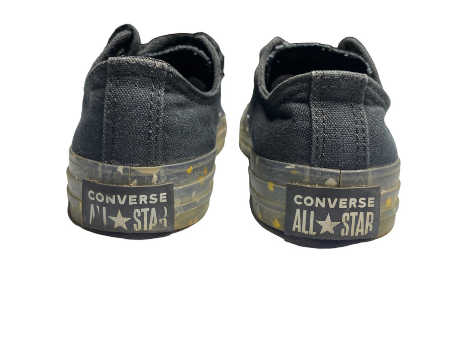 Converse All Star Black Gold Glitter Lo Sneaker Shoes Boys (Size: 1) 670175F