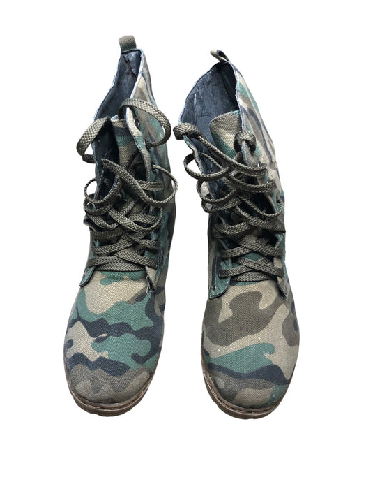 Carrini CA Collection Green Camo Army Fashion Boots Shoes Women's (Size: 9)