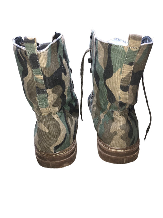 Carrini CA Collection Green Camo Army Fashion Boots Shoes Women's (Size: 9)