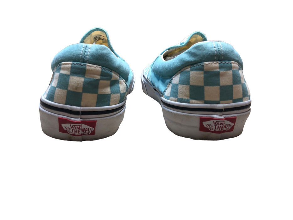 Vans Checkerboard Slip-On Light Blue White Skateboard Shoes Men (Sz: 11) 500714