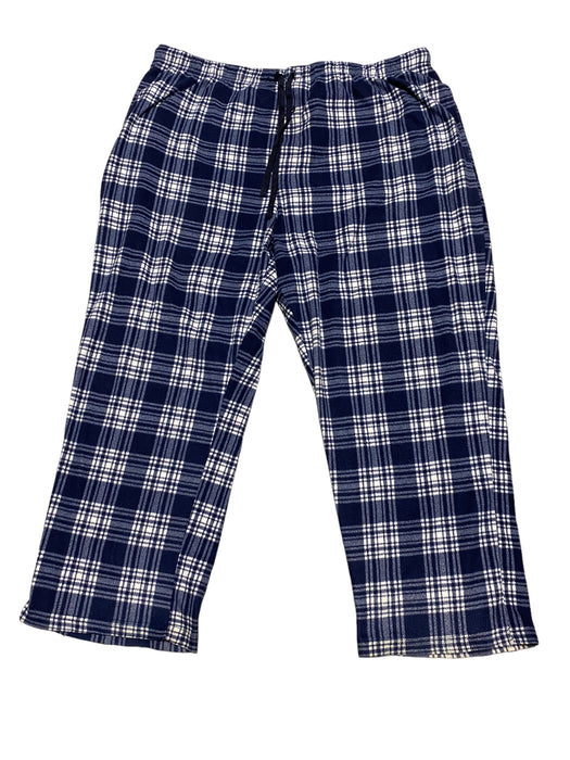 Stafford Fleece Big Men's Plaid Lounge Pants Blue (Big & Tall Size: 3XL)