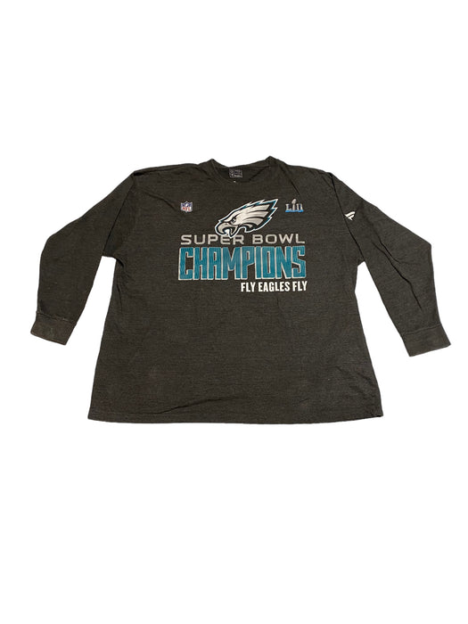 Philadelphia Eagles NFL Men's Super Bowl Fanatics Long Sleeve T-Shirt (Size:3XL)