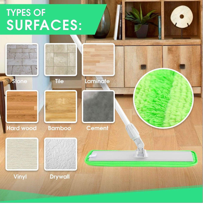 Turbo Mop Microfiber Mop Floor cleaning Tile & Wood Floors 4 Reusable pads Local