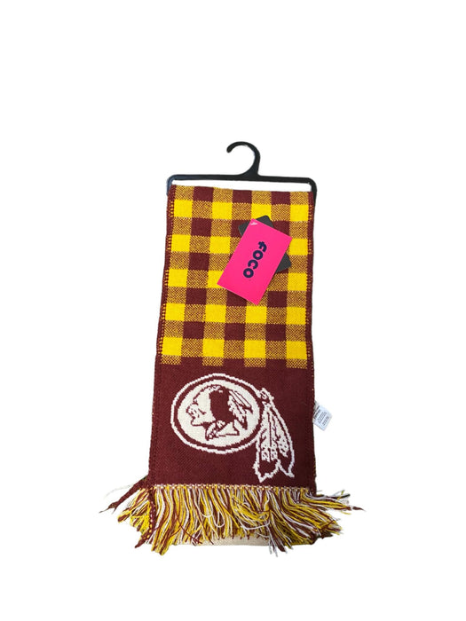 Washington Redskins NFL Foco Plaid Scarf Burgundy & Gold (Size: One Size) NWT