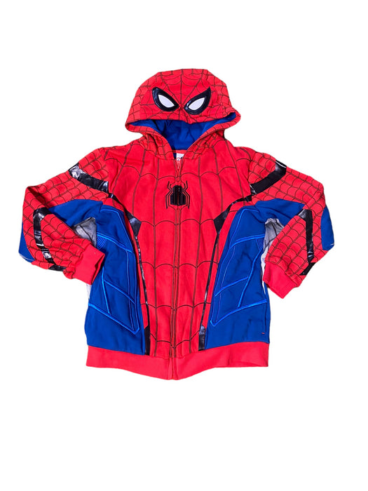 Disney Spider-man Boys Fleece Zip Up Hoodie Red/Blue (Size: 9/10)