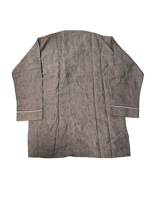 Indian Men's Cotton Kurta Pajma Long Sleeve Striped Brown (Size: XL) NWOT