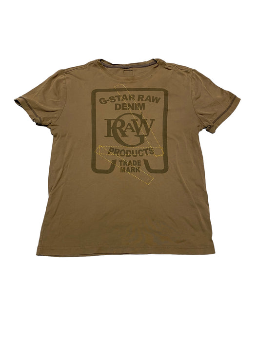 G-Star Raw Men's Originals Graphic Brown T-Shirt (Size: Small)