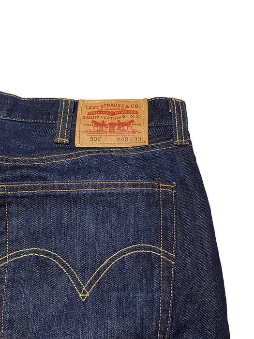 Levi's 501 Men's Button Fly Dark Wash Jeans Blue (Size: 40 x 30) NWOT