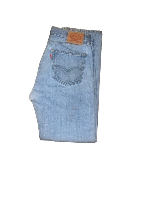 Levi's 505 Regular Fit Jeans Light Wash Blue (Size: 34 x 32)