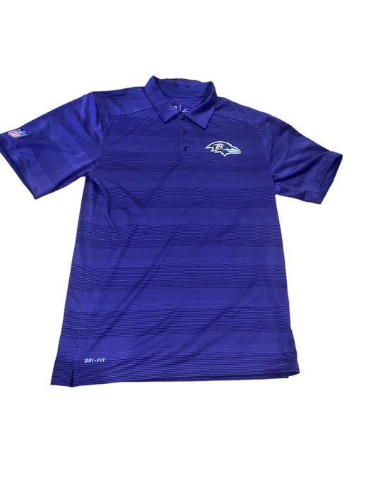 Baltimore Ravens NFL Men's Nike ON Field Striped Collared Shirt Purple (Size: M)