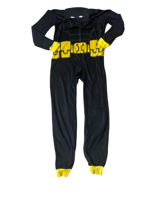 Batman Boys One Piece Fleece Pajama Black & Yellow (Size: M)