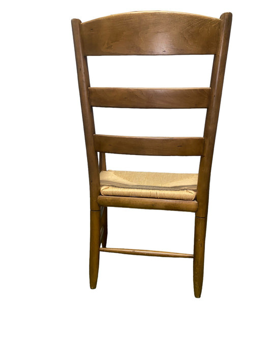 Ethan Allen Vintage Ladderback Dining Arm Chairs with Rush Seating (12 in stock)