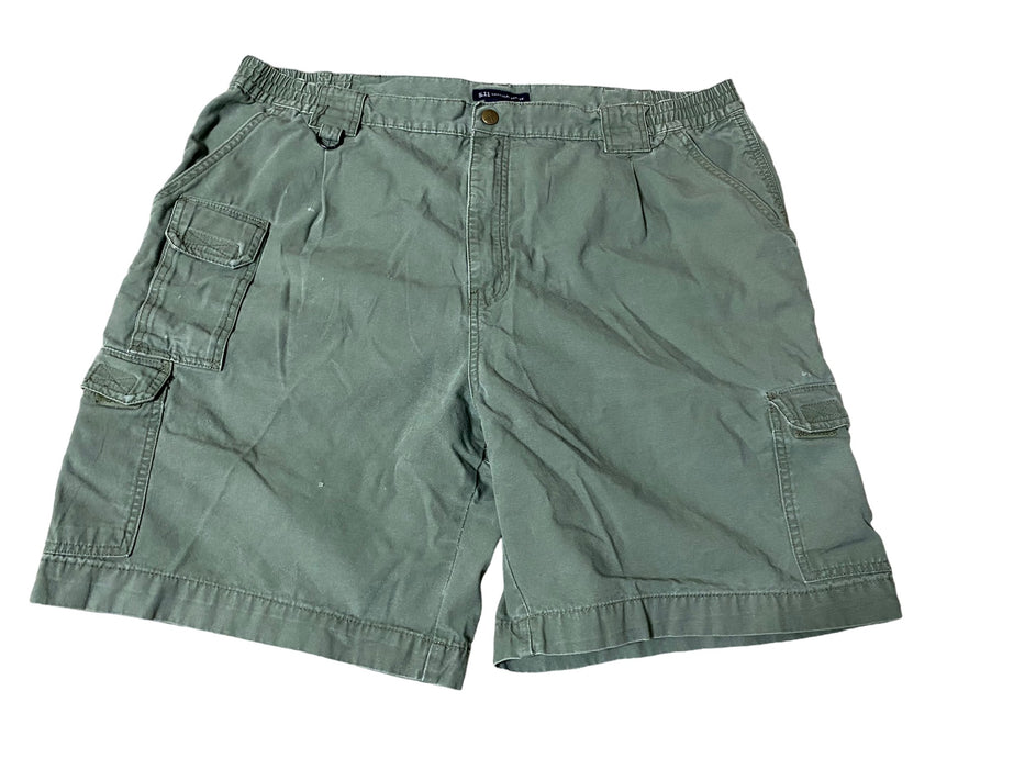 5.11 Tactical Series Men's Heavy Cotton Cargo Shorts Olive Green (Size: 40 x 9)