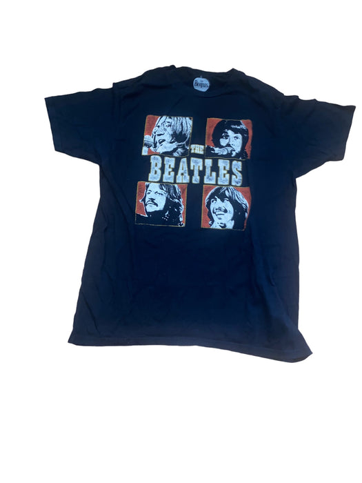 The Beatles Men's Graphics T-Shirt Black (Size: Large)