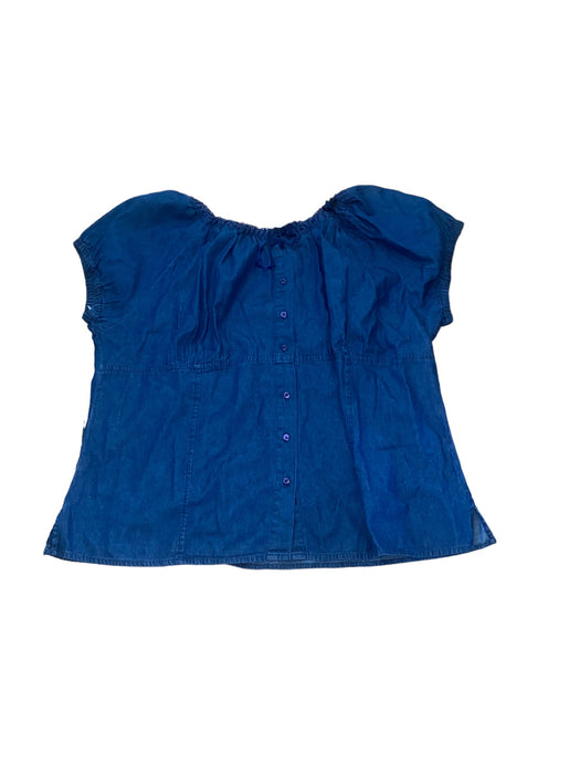 Faded Glory Women's Tunic Button Down Denim Top Blue (Size: 22W/24W)
