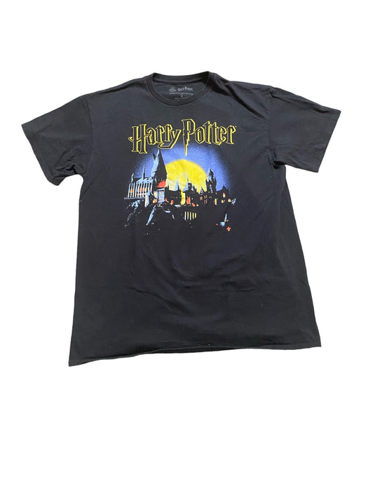 Harry Potter Men's Full Moon Hogwarts Castle at Night Graphic T-Shirt (Size: M)