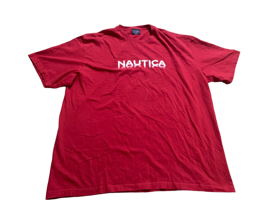 Nautica Men's Graphic Logo Crew Neckt T-shirt Red (Size: XXL)