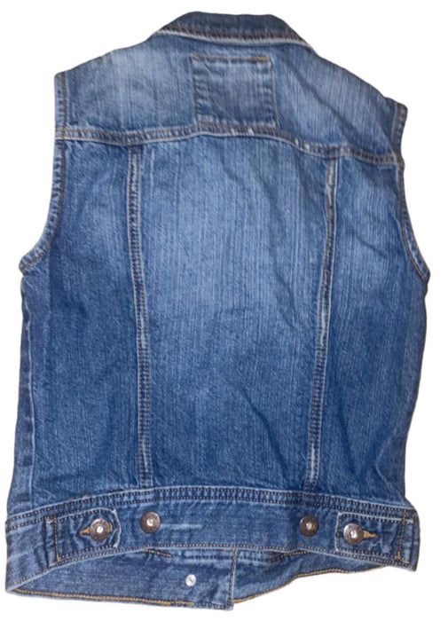 Mudd Girls Denim Tucker Button-Down Sleevless Vest (Size: XS)