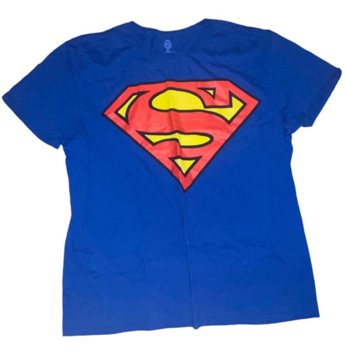 Superman Men's DC Comics Classic Logo T-Shirt Blue (Size: XL)