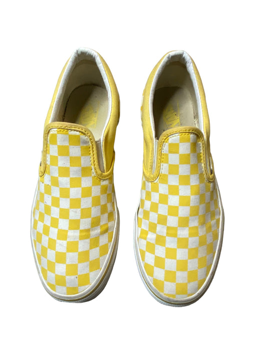 Vans Checkerboard Slip-On Yellow White Skateboarding Shoes Girls (Sz: 7) 500714