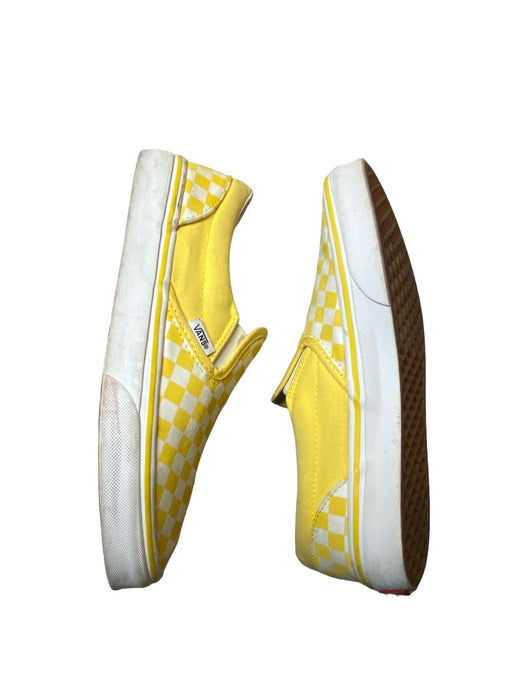 Vans Checkerboard Slip-On Yellow White Skateboarding Shoes Girls (Sz: 7) 500714