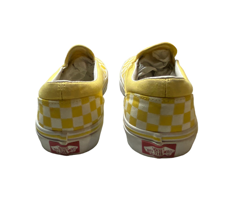 Vans Checkerboard Slip-On Yellow White Skateboarding Shoes Girls (Sz: 7) 500714