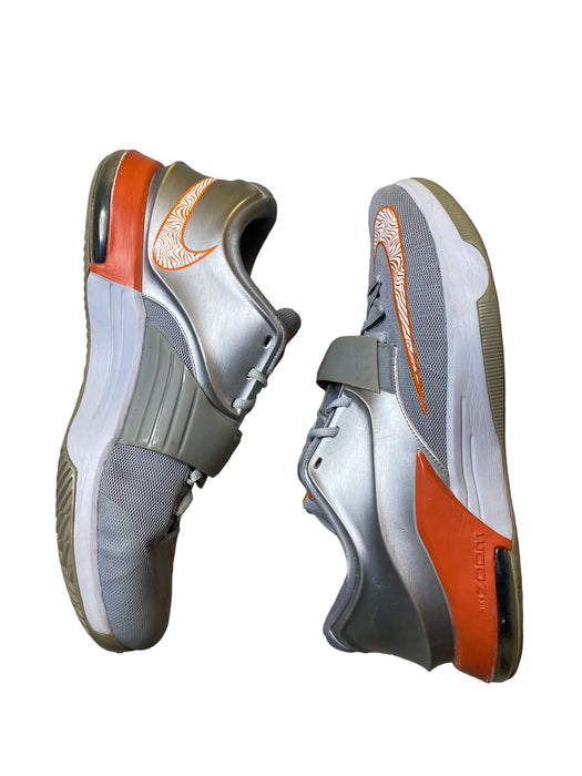 Nike KD 7 Texas Wild West Grey Orange Basketball Shoes Men (Size: 15) 653996-080