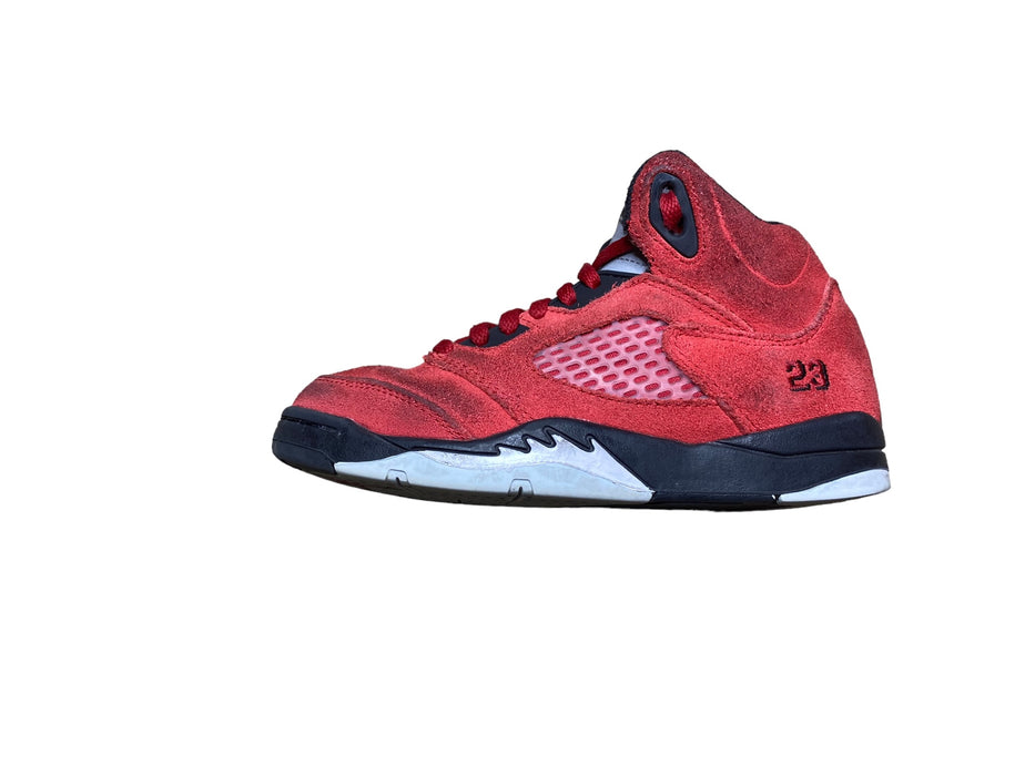 Jordan 5 Retro Raging Bull Red Basketball Shoes Toddler (Size: 13c) 440889-600