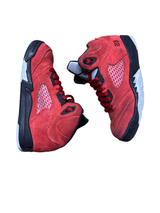 Jordan 5 Retro Raging Bull Red Basketball Shoes Toddler (Size: 13c) 440889-600