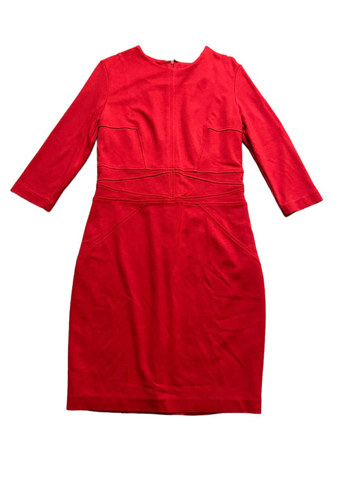 MNG Women's Red Stretch Sheath Long Sleeve Dress (Size: Medium)