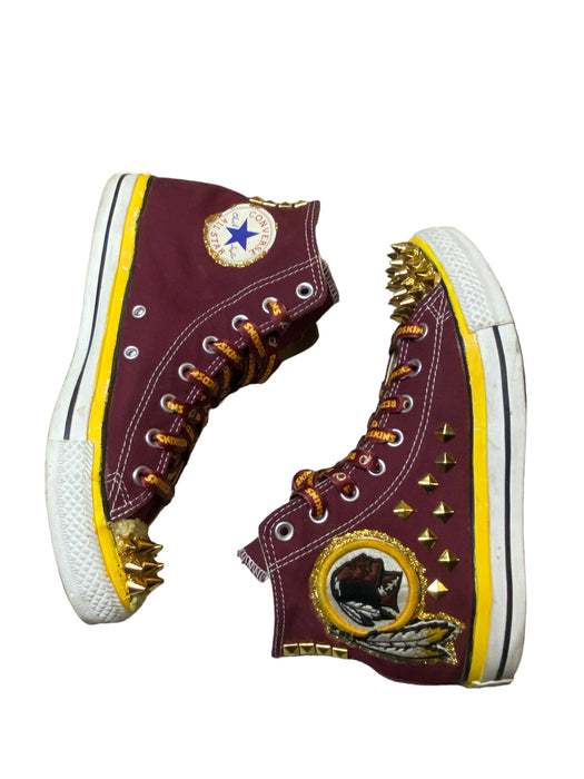 Converse Chuck Taylor Hi Washington Commander Customized Shoes Women (Size: 10)