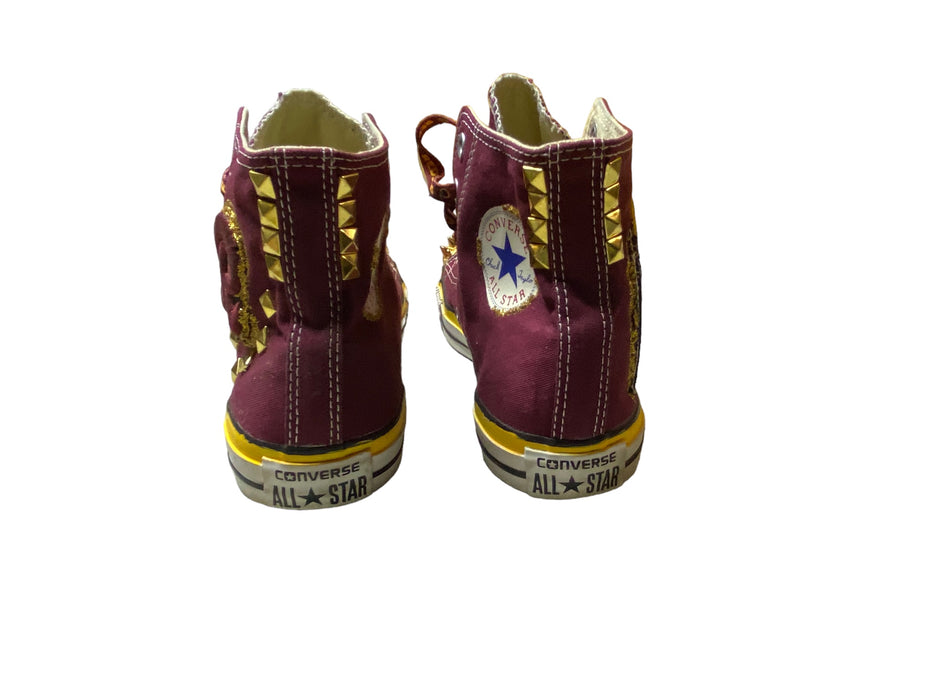 Converse Chuck Taylor Hi Washington Commander Customized Shoes Women (Size: 10)