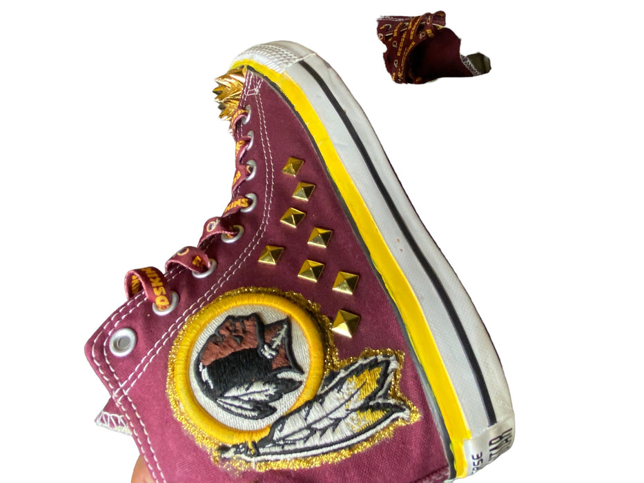 Converse Chuck Taylor Hi Washington Commander Customized Shoes Women (Size: 10)