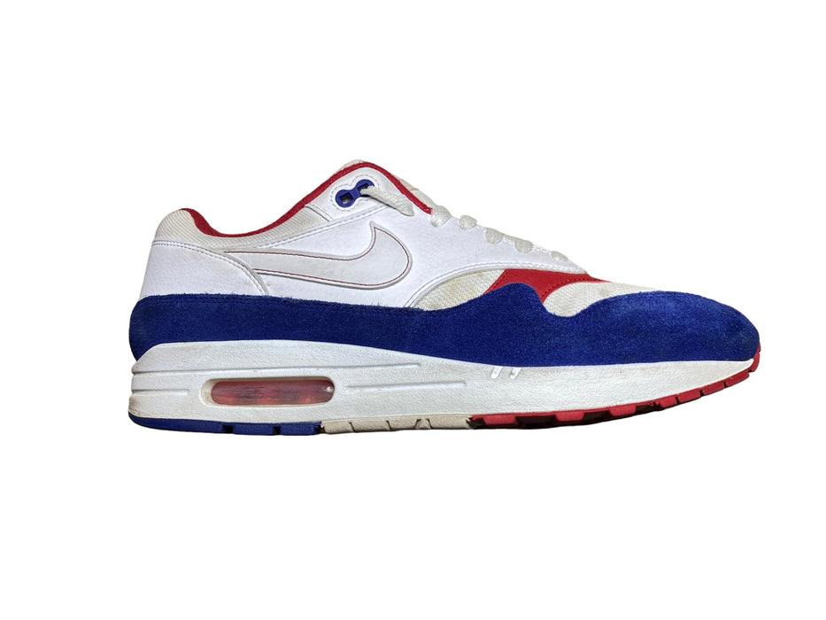 Nike Air Max 1 'USA' White Red Blue Running Shoes Men's (Size: 11.5) CJ9927-100