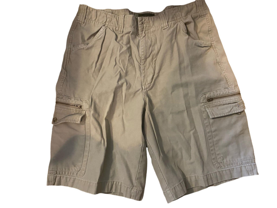 Eddie Bauer Men's Cotton Cargo Shorts Beige (Size: 38 x 12)