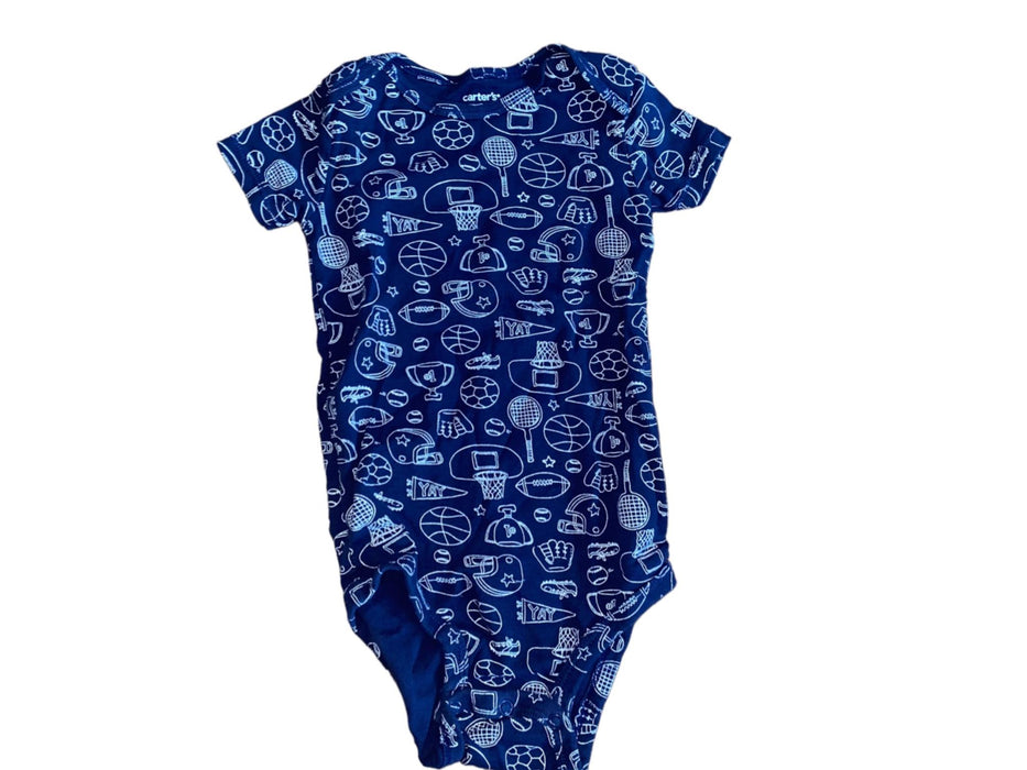 Carter's Baby All Sports Graphic Print One Piece Blue (Size: 24 M)