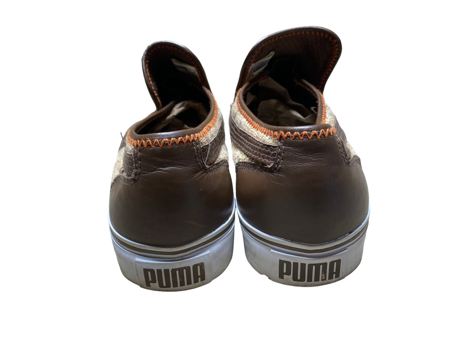 Puma Outlet Slip-On Canvas Beige Brown Casual Shoes Men's (Size: 9) 345805-03