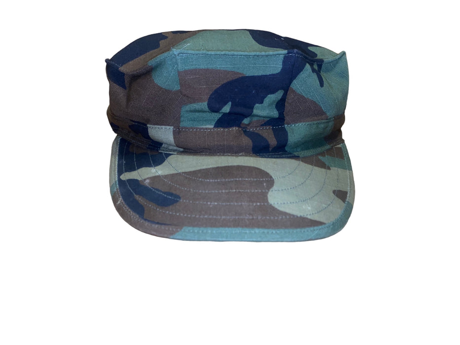 US Military Woodland BDU Ripstop Camouflage Hot Weather Hat (Size: Small)