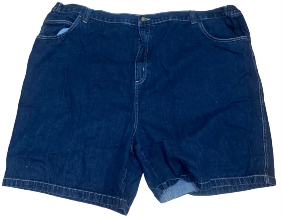 Liberty Blues Big Mens Side Elastic Waist Jean Shorts Blue (Big & Tall: 58 X 10)