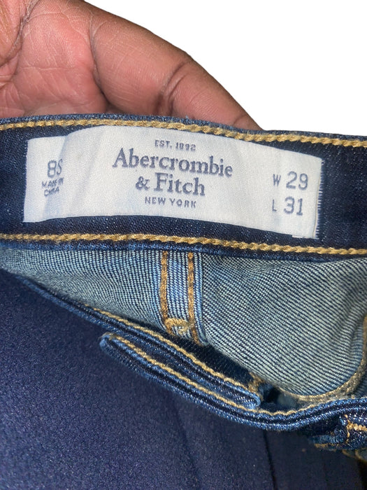 Abercrombie & Fitch Women's Boot Stretch Dark Wash Jeans Blue (Size: 8S)
