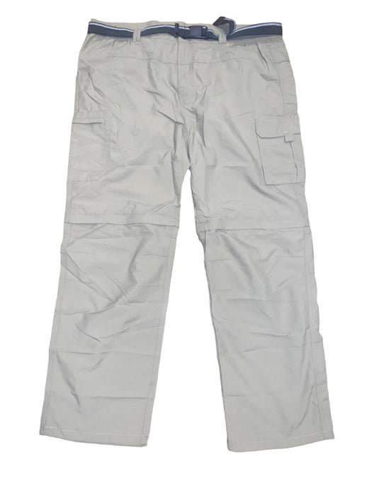 Men's Belted Hiking Nylon Zip-Off Cargo Trousers Khaki (Size: 42 x 30) NWOT!