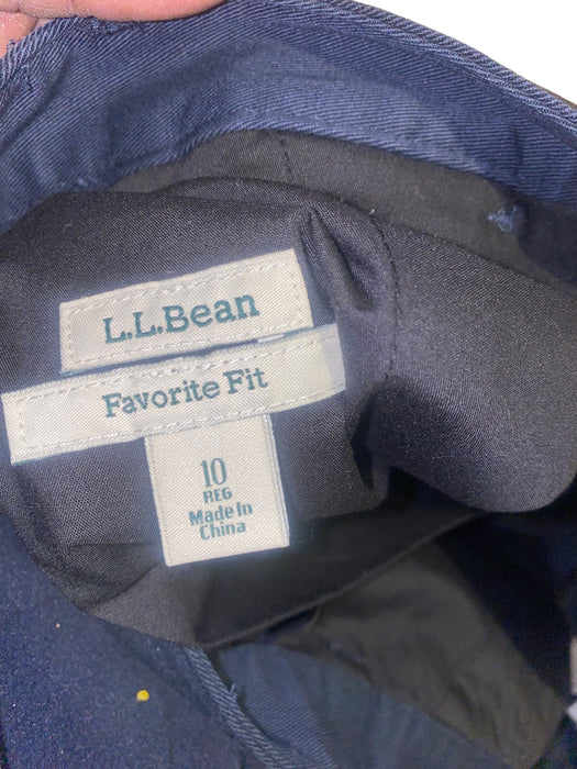 L.L. Bean Women's Favorite Fit High Rise Chino Pants Navy (Size: 10)